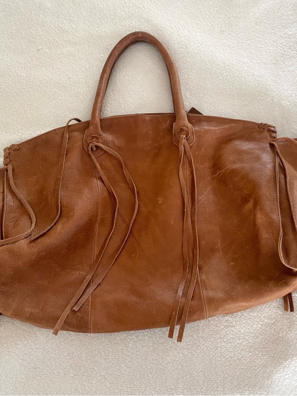 Urban Outfitters Ecote XL Brown Leather Shoulder/Tote Bag - Picture 7 of 14